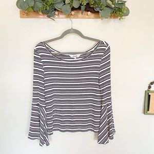 BB Dakota Striped Bell Sleeve Top